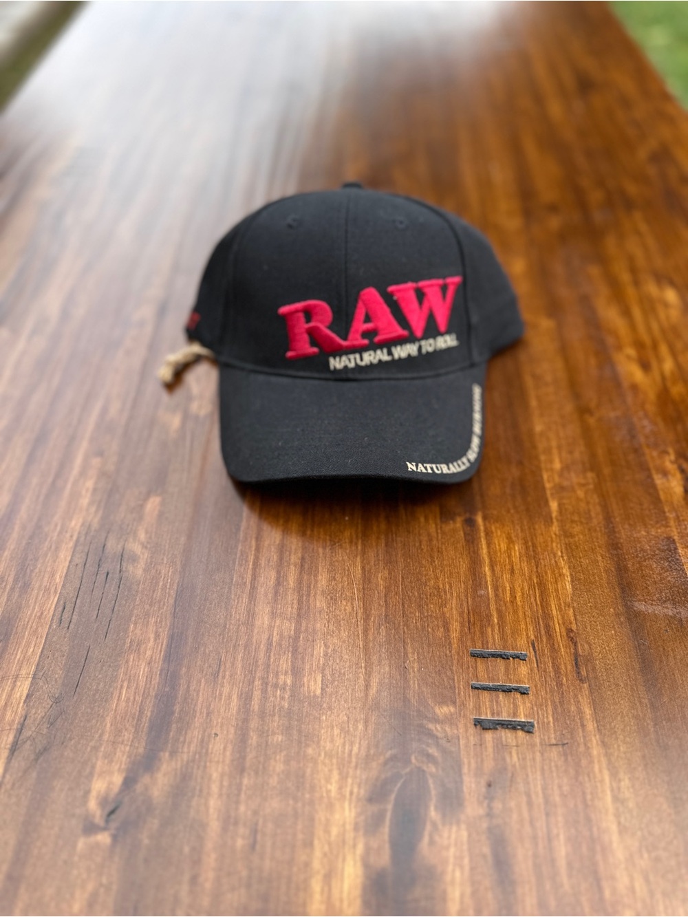 Black Rain Poker Hat - Red Raw Accent Logo